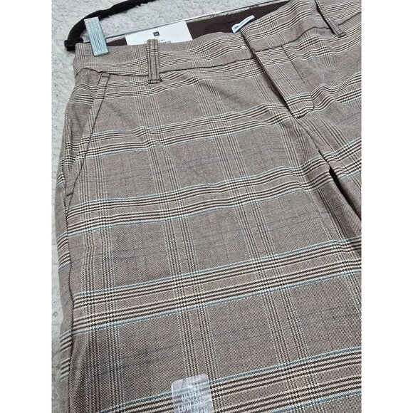 Gap Stretch Ultra Low Fit Cuffed Hem Plaid Straight Leg Trouser‎ Size 6 NWT - Picture 5 of 9